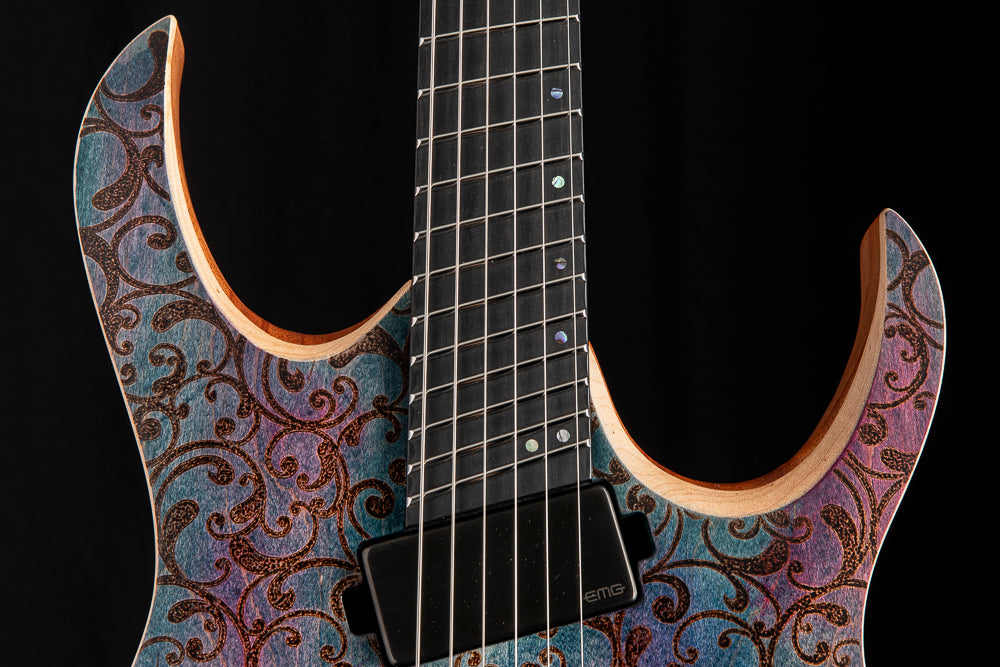 ギター Mayones Duvell Elite 6 Custom Mayones Duvell Elite 6-String, Natural to Blue Burst Gloss
