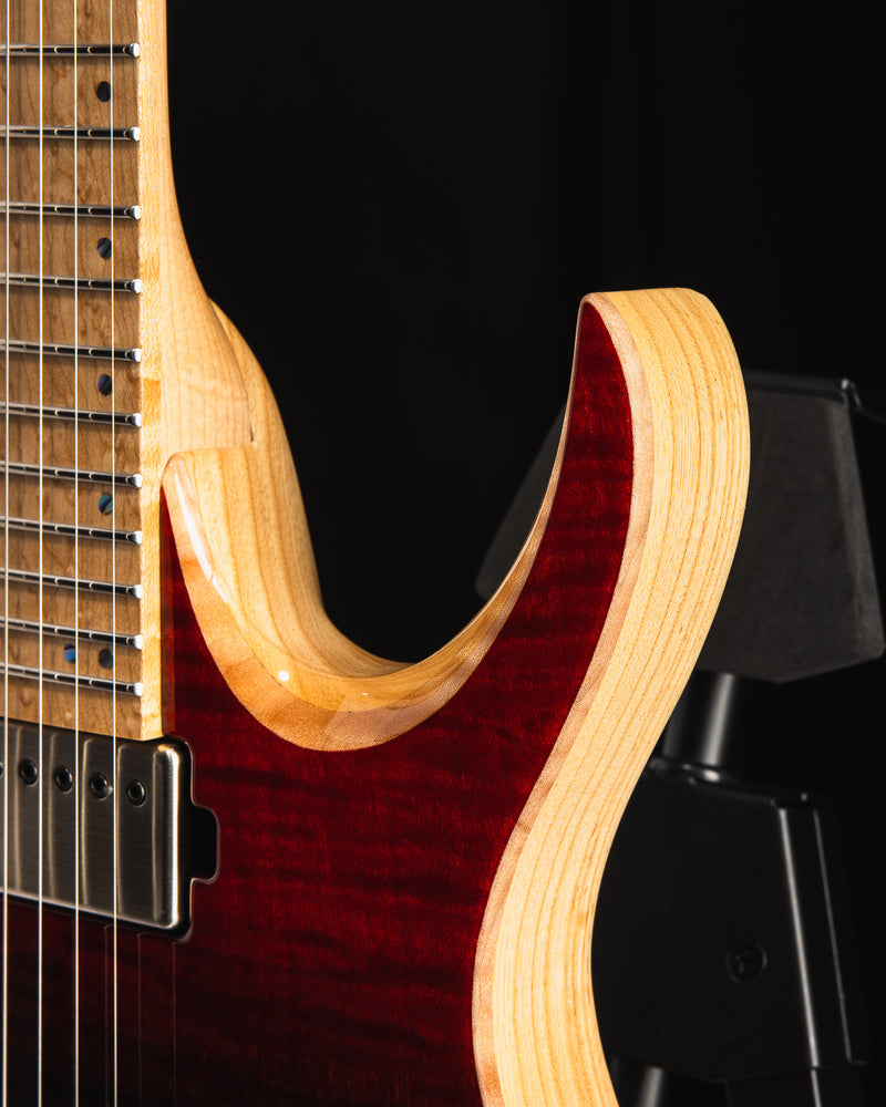 Mayones Hydra Elite 6 Headless Black to Red Horizon - Brian's Guitars