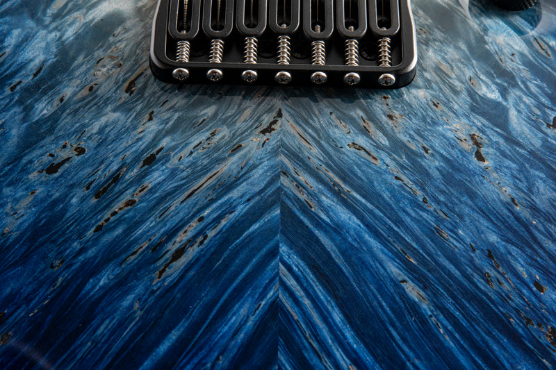 Mayones Regius 7 Transparent Natural Fade Blue Burst