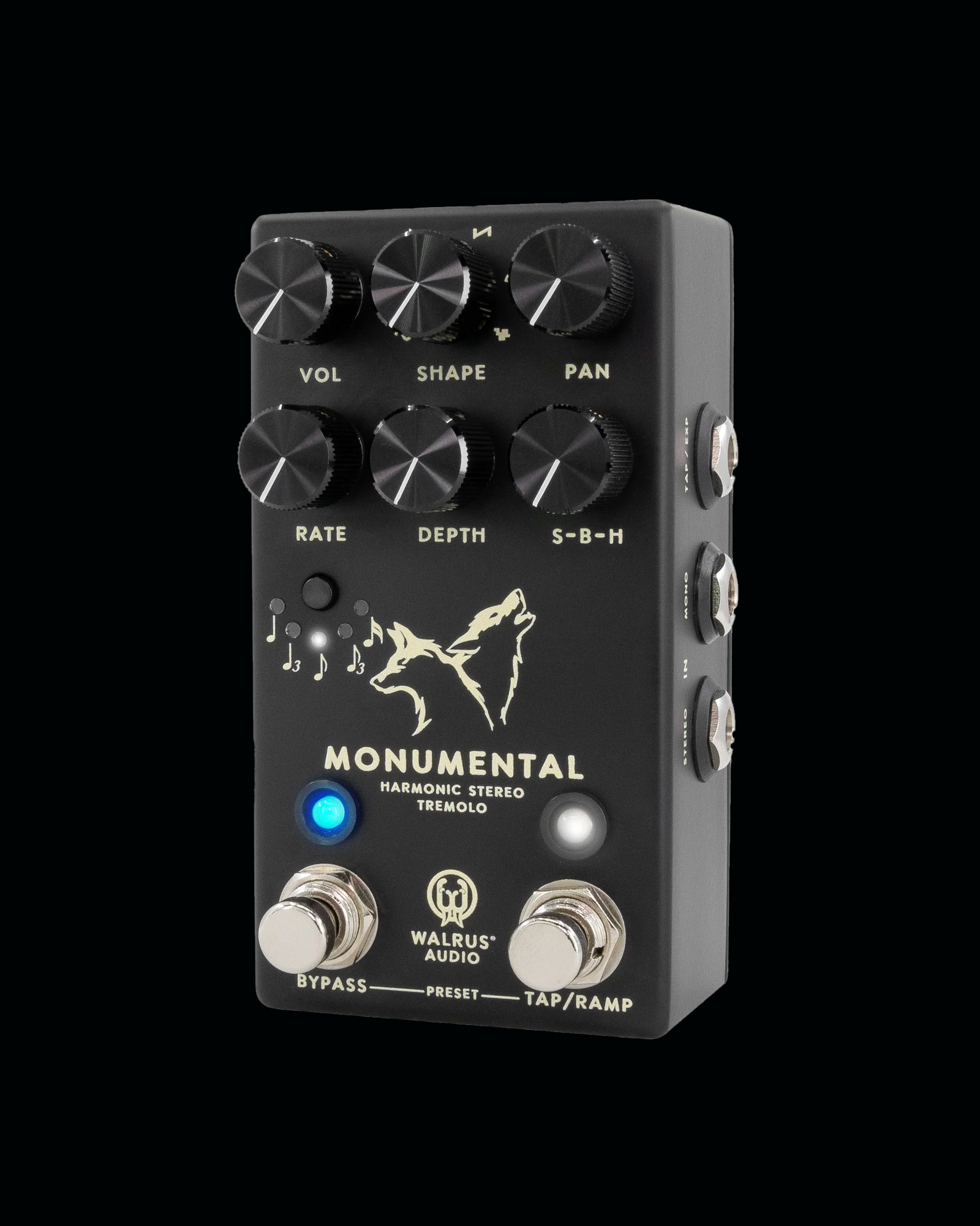 tremolo pedal bass Walrus Audio Monumental Harmonic Stereo Tremolo Black