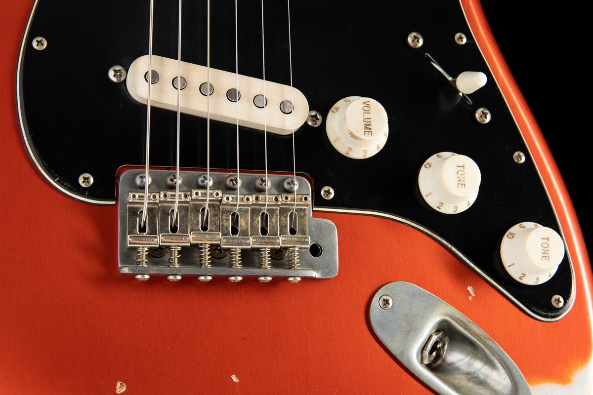 Nash S-67 Candy Tangerine Custom Electric Guitar | Aged