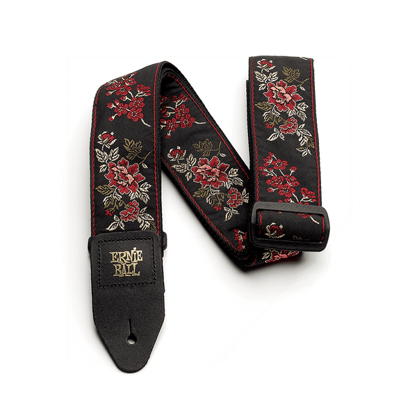 Ernie Ball Classic Jacquard Guitar Strap Red Rose
