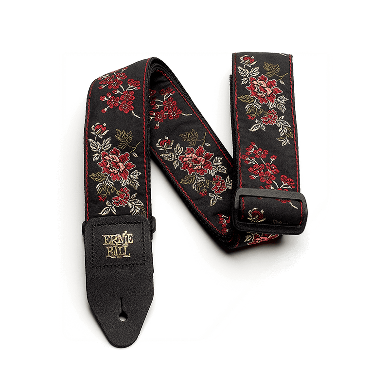 Ernie Ball Classic Jacquard Guitar Strap Red Rose
