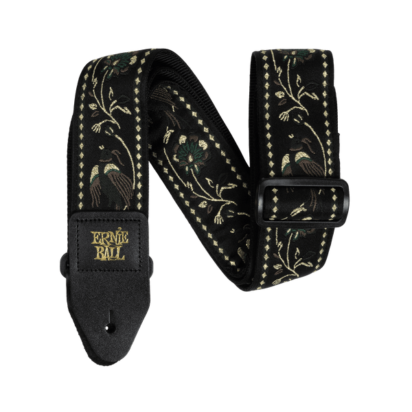 Ernie Ball Classic Jacquard Guitar Strap Black Pleasant Pheasant