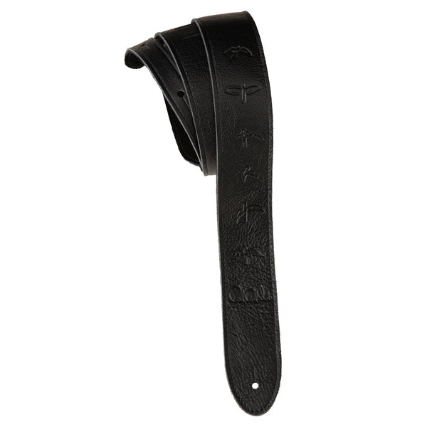 Paul Reed Smith 2” PRS Leather Strap Embossed Birds Black