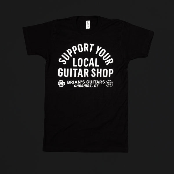 Brian's Guitars "Support Your Local Guitar Shop" Black T-Shirt