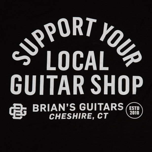 Brian's Guitars "Support Your Local Guitar Shop" Black T-Shirt