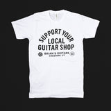 Brian's Guitars "Shop Local" White T-Shirt