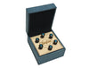 Taylor Bridge Pin Set 5" Taper Bone Brown w/ Turqouise