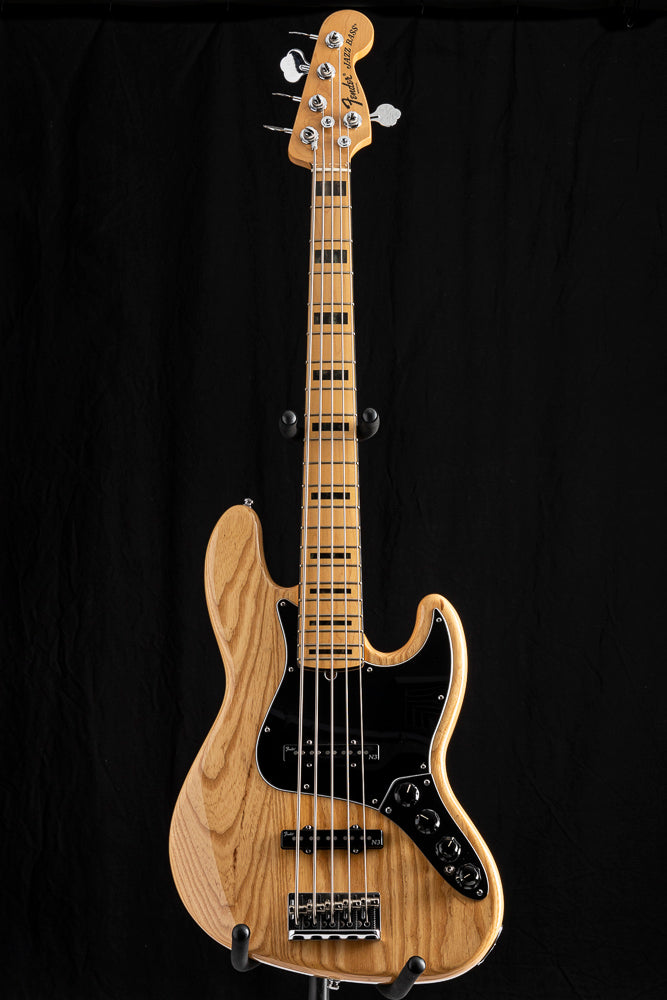 Used Fender American Deluxe Jazz Bass V Natural