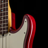 Used Fender American Deluxe Jazz Bass Crimson Red Transparent