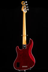 Used Fender American Deluxe Jazz Bass Crimson Red Transparent