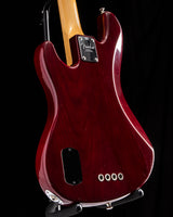 Used Fender American Deluxe Jazz Bass Crimson Red Transparent