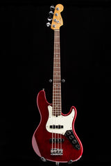 Used Fender American Deluxe Jazz Bass Crimson Red Transparent