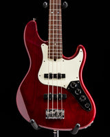 Used Fender American Deluxe Jazz Bass Crimson Red Transparent