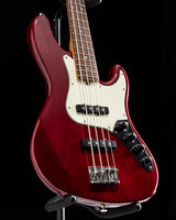 Used Fender American Deluxe Jazz Bass Crimson Red Transparent
