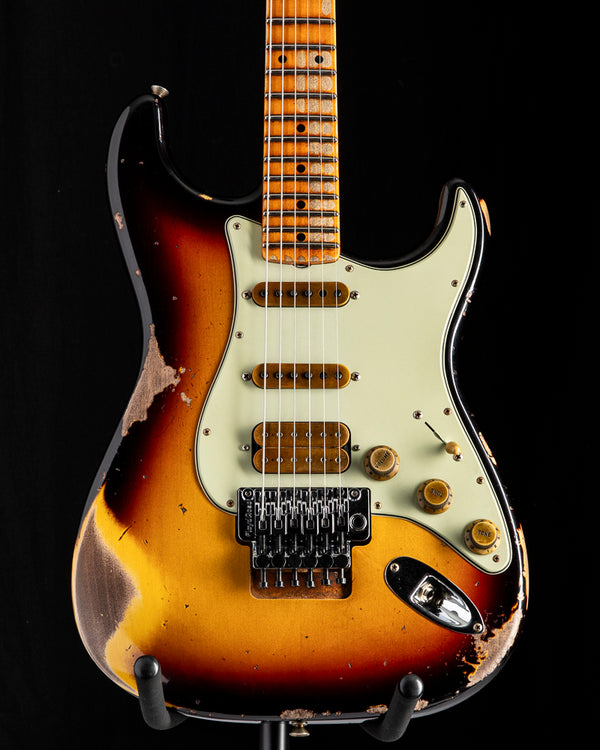 Used Fender Custom Shop Alley Cat Strat Heavy Relic Floyd Rose 3-Color Sunburst