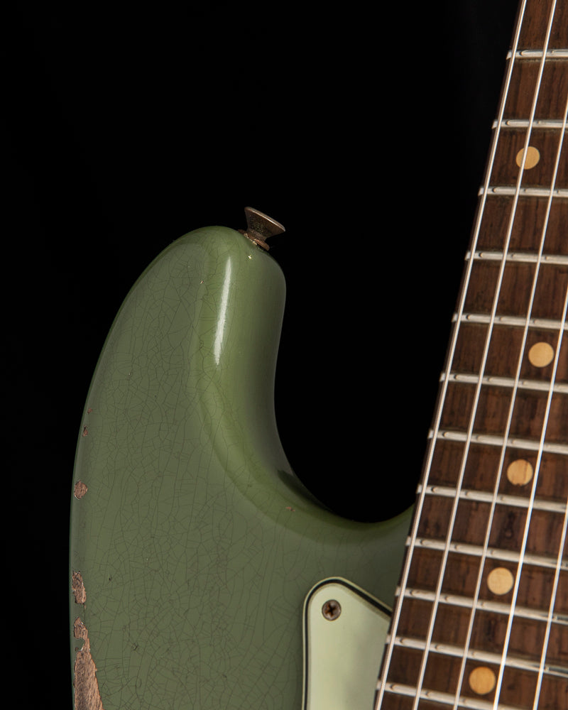Used Fender Custom Shop Alley Cat Strat Heavy Relic Floyd Rose Drab Green