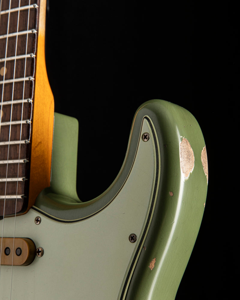 Used Fender Custom Shop Alley Cat Strat Heavy Relic Floyd Rose Drab Green