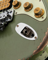 Used Fender Custom Shop Alley Cat Strat Heavy Relic Floyd Rose Drab Green