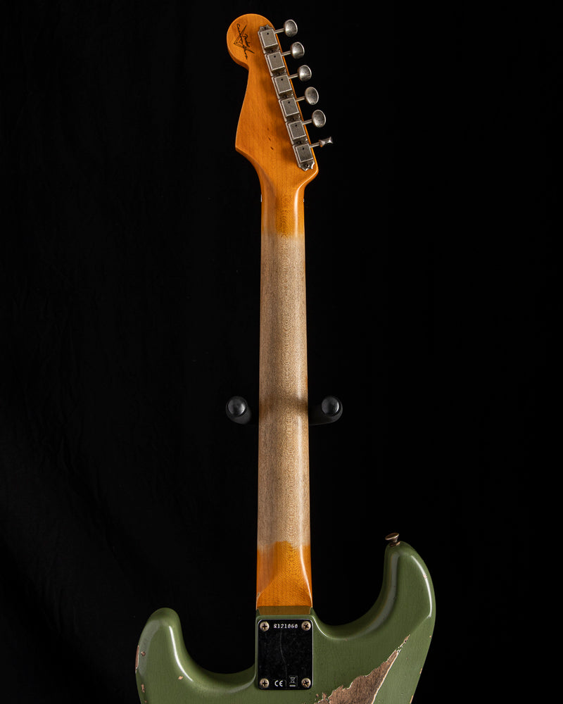 Used Fender Custom Shop Alley Cat Strat Heavy Relic Floyd Rose Drab Green
