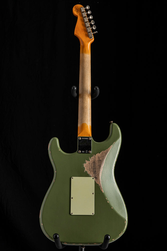 Used Fender Custom Shop Alley Cat Strat Heavy Relic Floyd Rose Drab Green