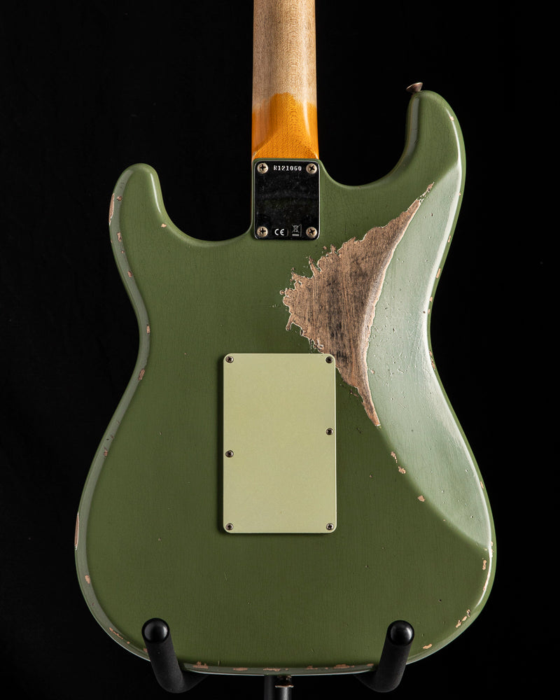 Used Fender Custom Shop Alley Cat Strat Heavy Relic Floyd Rose Drab Green