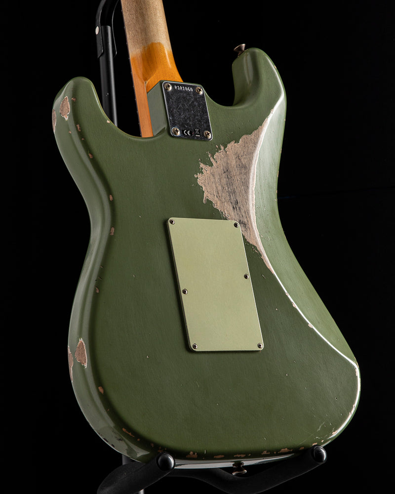 Used Fender Custom Shop Alley Cat Strat Heavy Relic Floyd Rose Drab Green