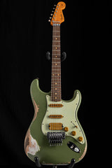 Used Fender Custom Shop Alley Cat Strat Heavy Relic Floyd Rose Drab Green
