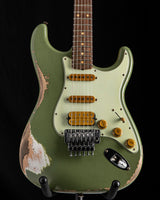 Used Fender Custom Shop Alley Cat Strat Heavy Relic Floyd Rose Drab Green