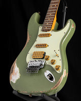 Used Fender Custom Shop Alley Cat Strat Heavy Relic Floyd Rose Drab Green