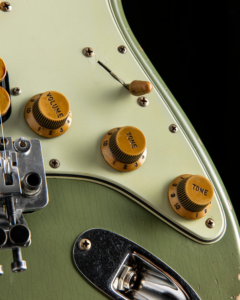 Used Fender Custom Shop Alley Cat Strat Heavy Relic Floyd Rose Drab Green