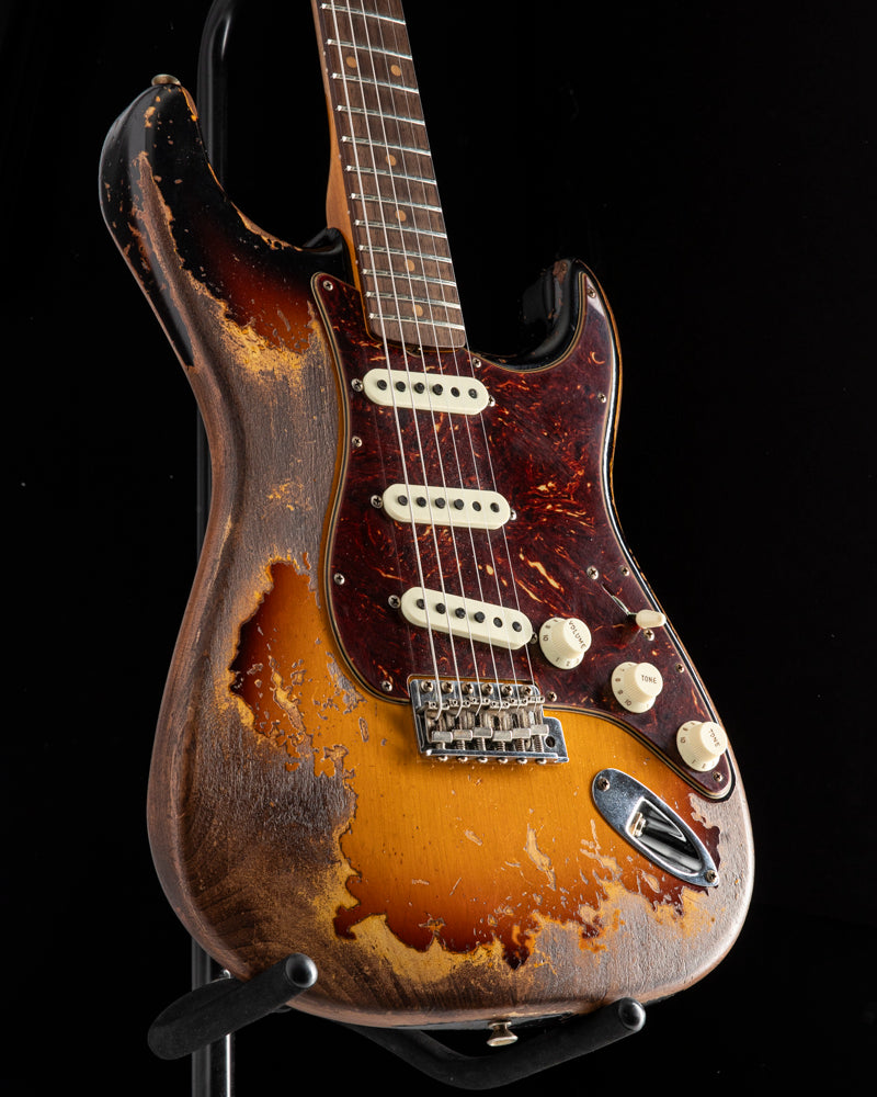 Used Fender Custom Shop LTD Roasted '61 Strat Super Heavy Relic Aged 3-Tone Sunburst