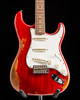 Used Fender Custom Shop '63 Strat Heavy Relic Crimson Transparent