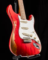 Used Fender Custom Shop '63 Strat Heavy Relic Crimson Transparent