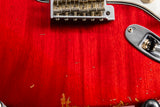 Used Fender Custom Shop '63 Strat Heavy Relic Crimson Transparent