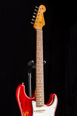 Used Fender Custom Shop '63 Strat Heavy Relic Crimson Transparent