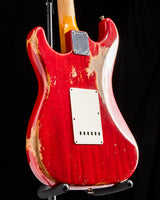 Used Fender Custom Shop '63 Strat Heavy Relic Crimson Transparent