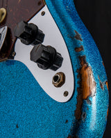 Used Fender Custom Shop Bass VI Ash Heavy Relic Blue Sparkle over 2-Color Sunburst
