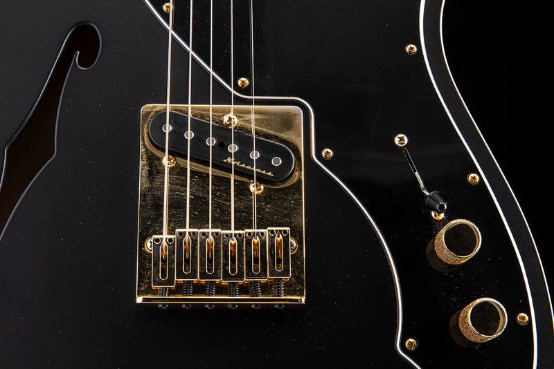 Used Fender Deluxe Telecaster Thinline Satin Black Limited Edition