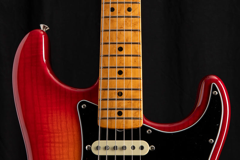 Used Fender Rarities Flame Ash Top Stratocaster Plasma Red Burst