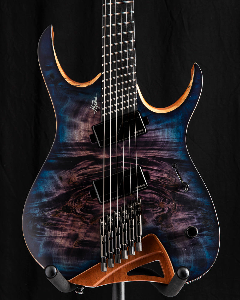 Used Mayones Hydra VF 6 Dirty Purple Blue Burst