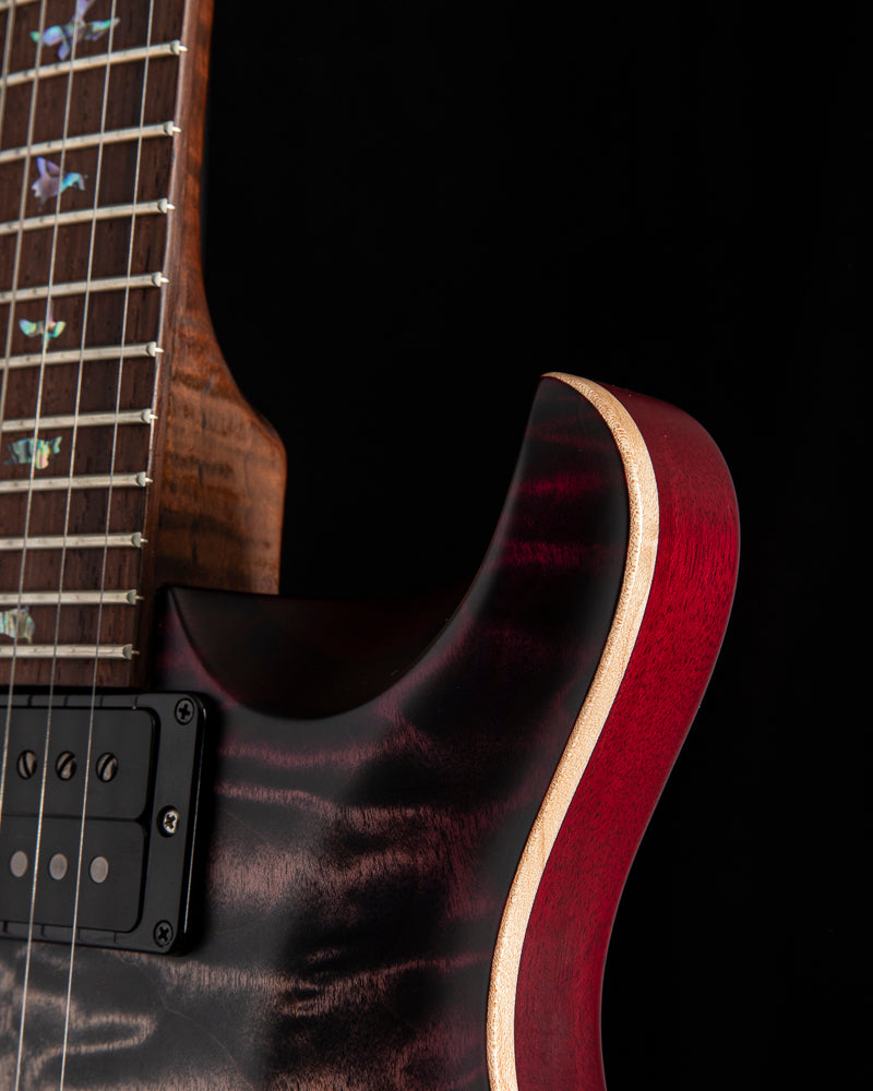 Used Paul Reed Smith Wood Library Custom 24 Satin Charcoal Purpleburst