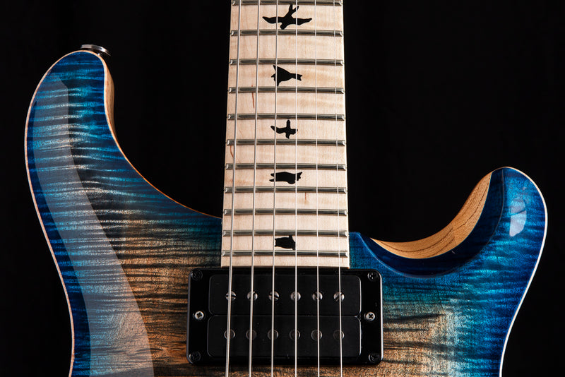Used Paul Reed Smith Wood Library Custom 24 Floyd Charcoal Blue Burst Brian's Guitars Limited