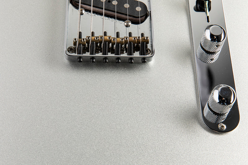 Used G&L Custom ASAT Classic Silver Metallic Satin Frost