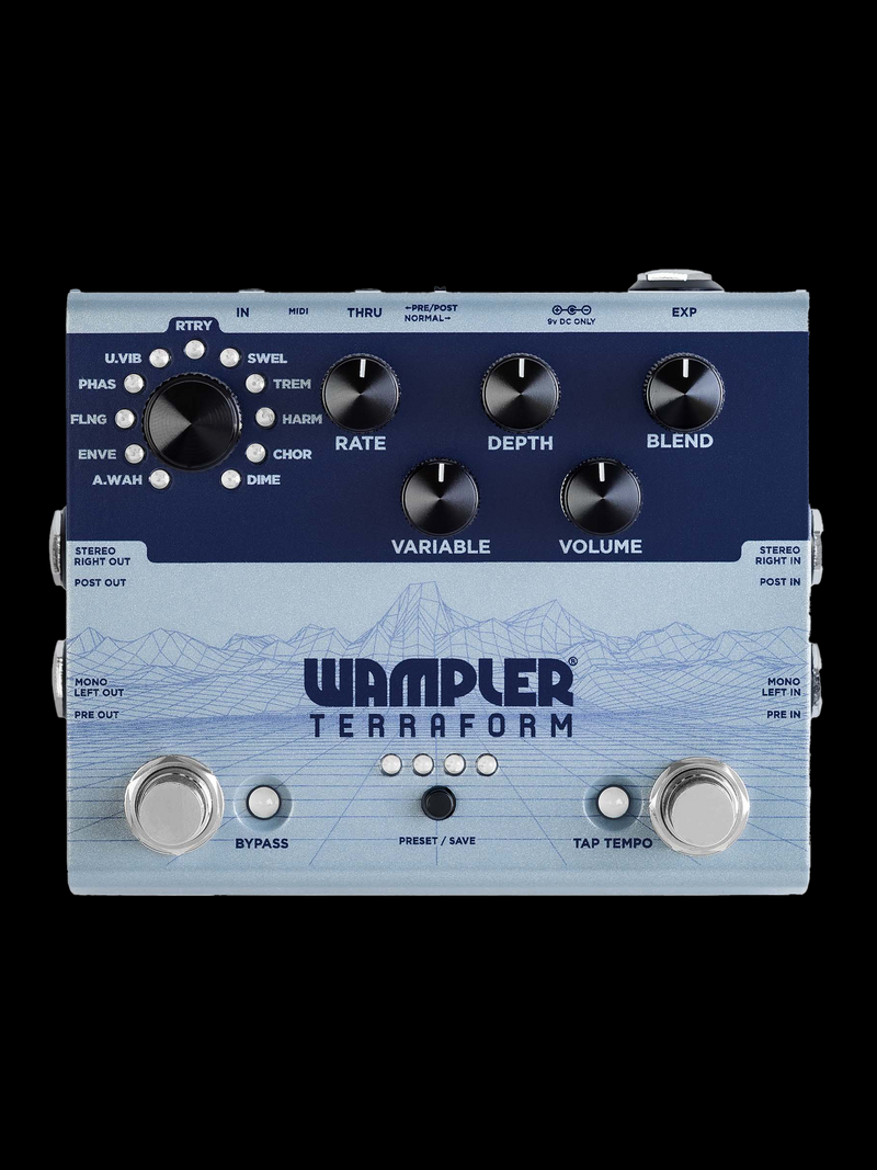 multi modulation guitar pedal Wampler Terraform Modulation Multi-Effects Pedal 197881377632