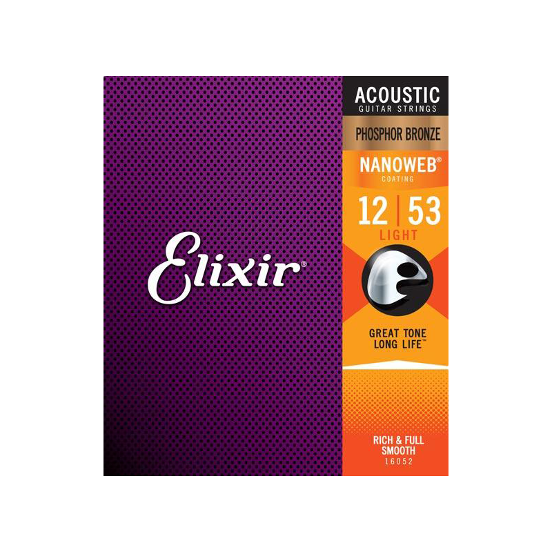 Elixir Nanoweb Acoustic Phosphor Bronze Acoustic Guitar Strings