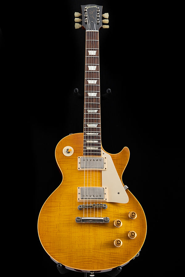 Used 2001 Gibson Custom Shop Les Paul 1958 Reissue R8 Flame Top Lemon Burst