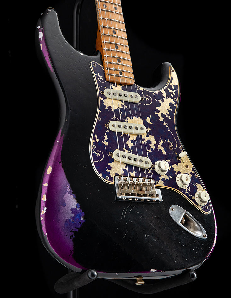 Used Fender Custom Shop 1969 Black/Purple Paisley Stratocaster Masterbuilt by Dale Wilson
