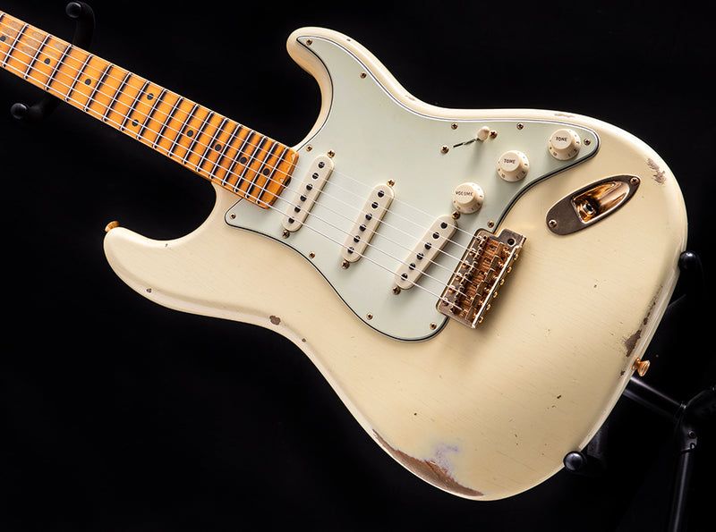 Fender Custom Shop 1962 Relic Bone Tone Stratocaster Aged Vintage White Limited